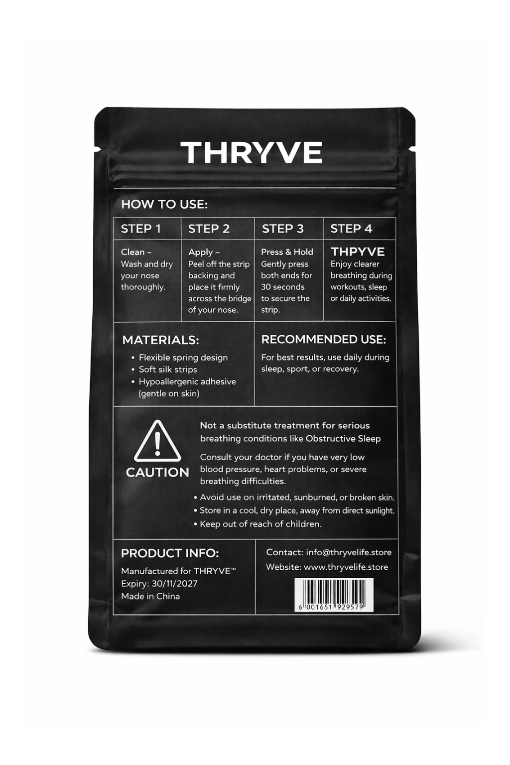 Performance Nasal Strips (Black)